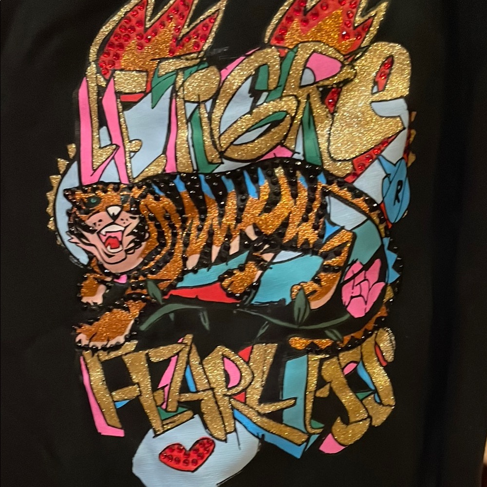 Le Tigre Fearless Graphic Joggers NWT